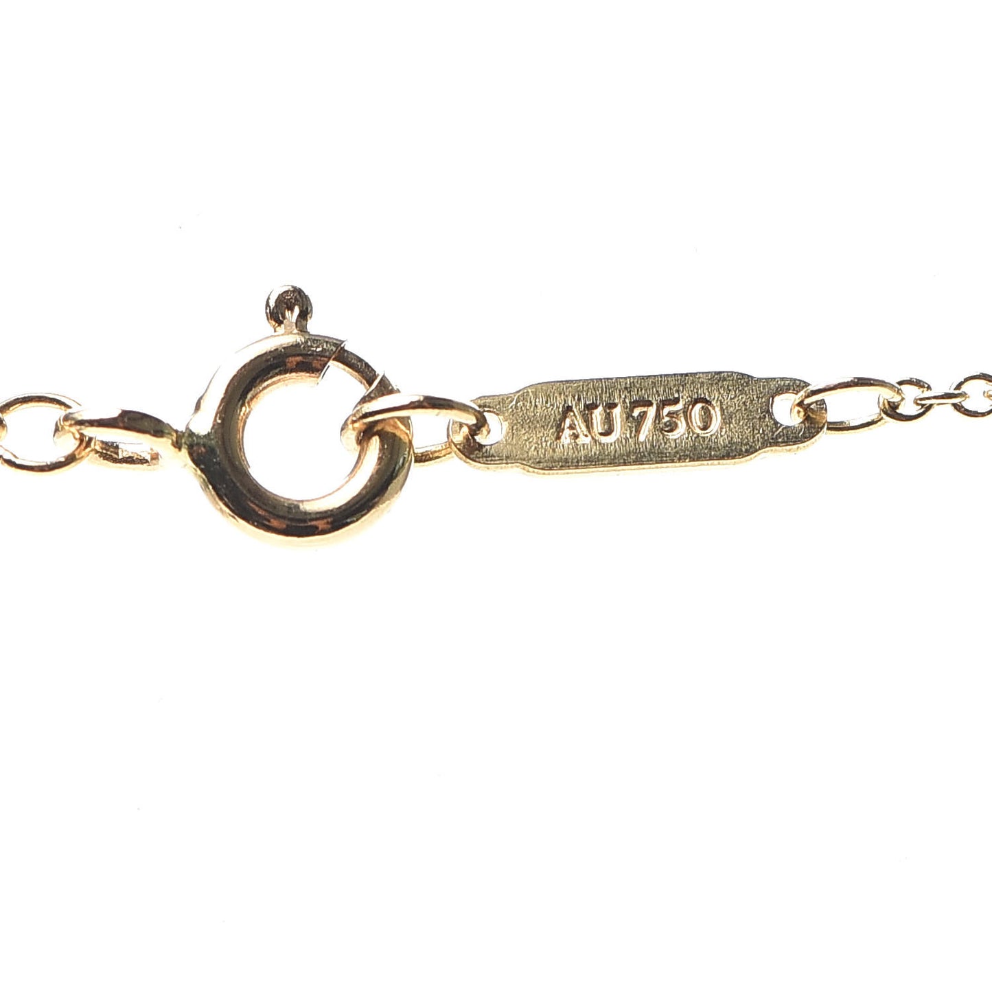 18K Yellow Gold Round Knot Key Pendant Necklace
