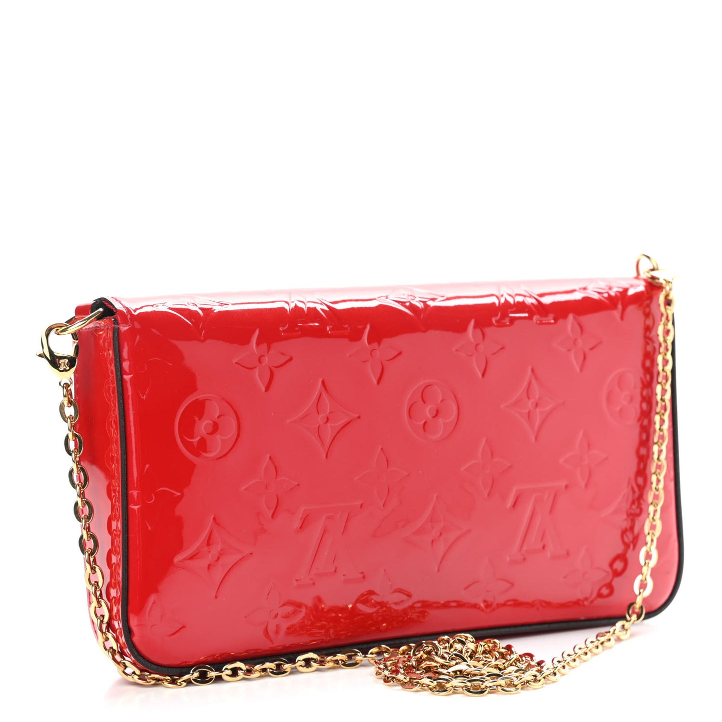 Vernis Felicie Pochette Chain Wallet Cherry