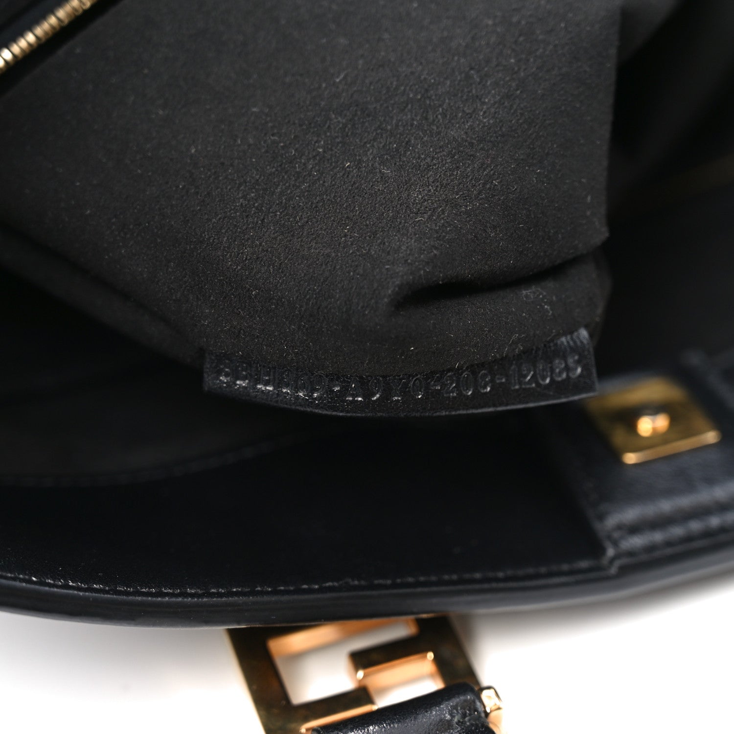 Fendi Vitello Glacier Large FF Tote Black 7 of 10