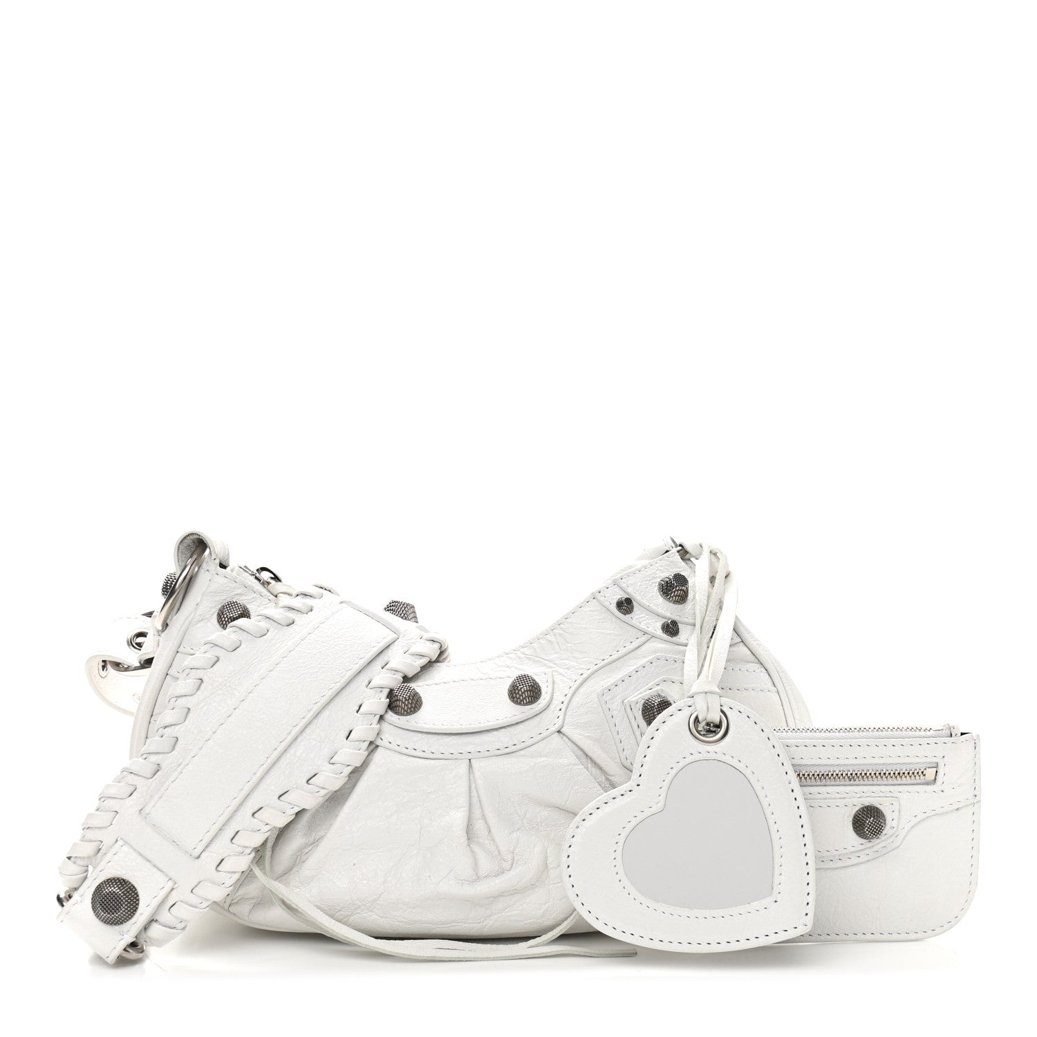 Balenciaga Agneau Arena Le Cagole Shoulder Bag XS Optic White 1 of 10