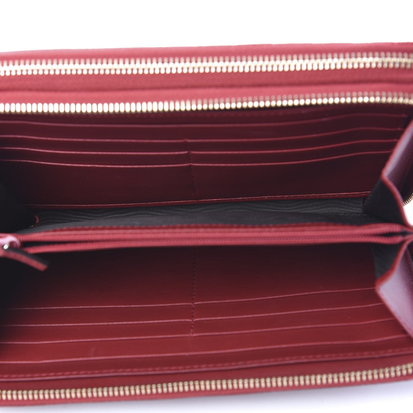 Microguccissima Zip Around Top Handle Travel Wallet Red