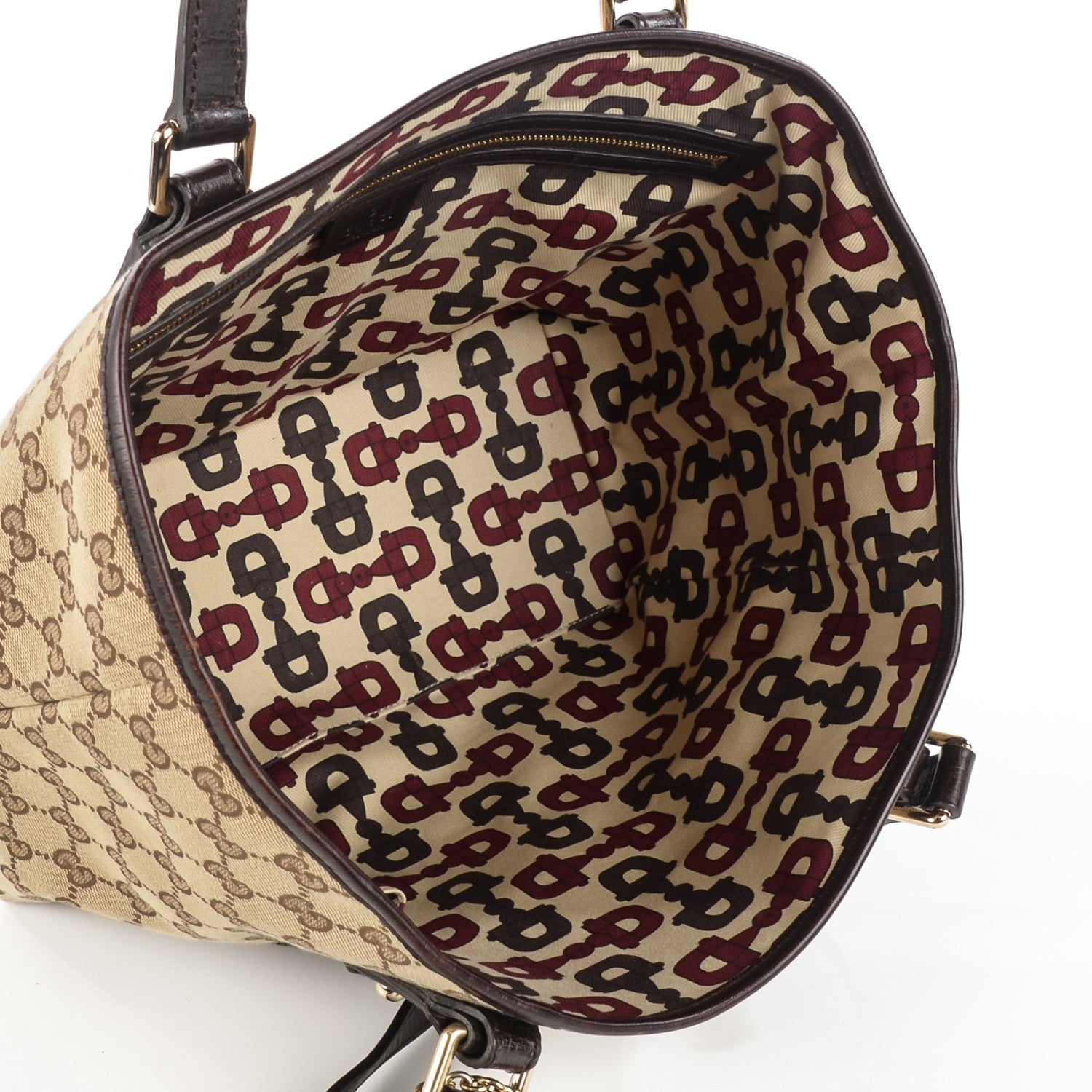 Gucci Monogram Jolicoeur Medium Tote Dark Brown 5 of 7