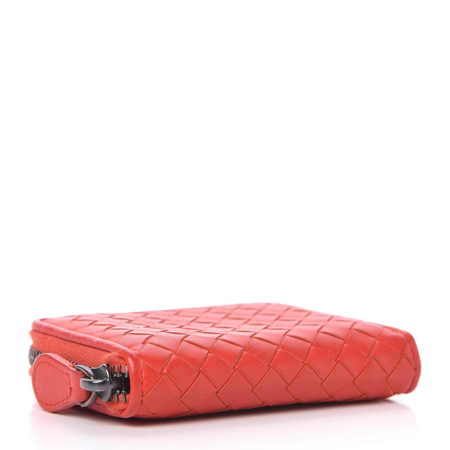 Bottega Veneta Nappa Intrecciato Zip Around Coin Purse Red 4 of 8