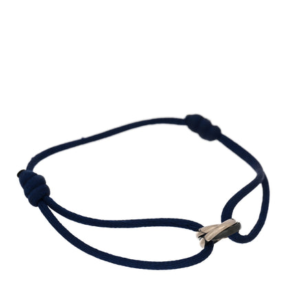 Cartier 18K White Gold Ceramic Trinity Adjustable Cord Bracelet Blue 1 of 4