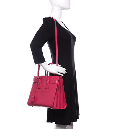 Saint Laurent Calfskin Sac De Jour Lipstick Fuchsia 2 of 14
