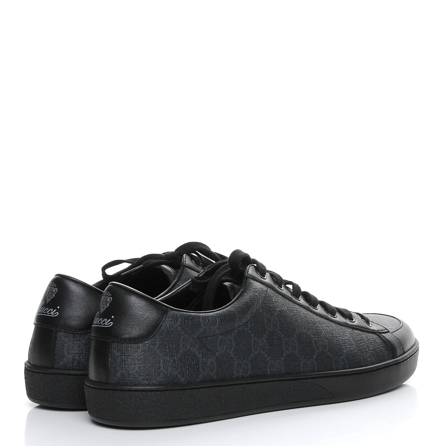 Gucci GG Supreme Monogram Sneakers 12 Black 4 of 10