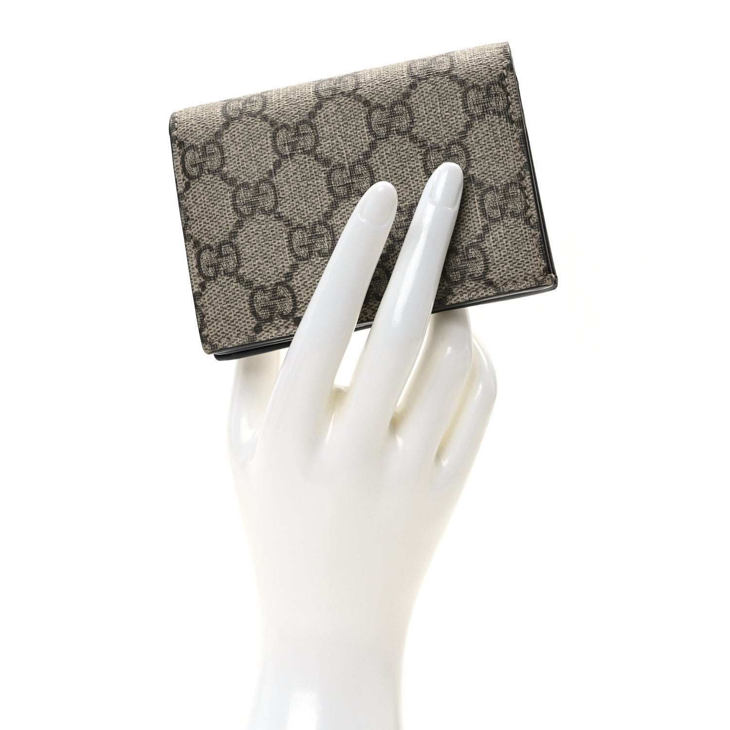 Gucci GG Supreme Monogram Card Case Beige 2 of 8