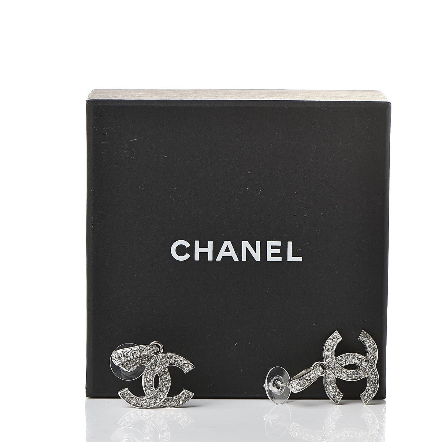 Crystal Palais Garnier CC Drop Earrings Silver