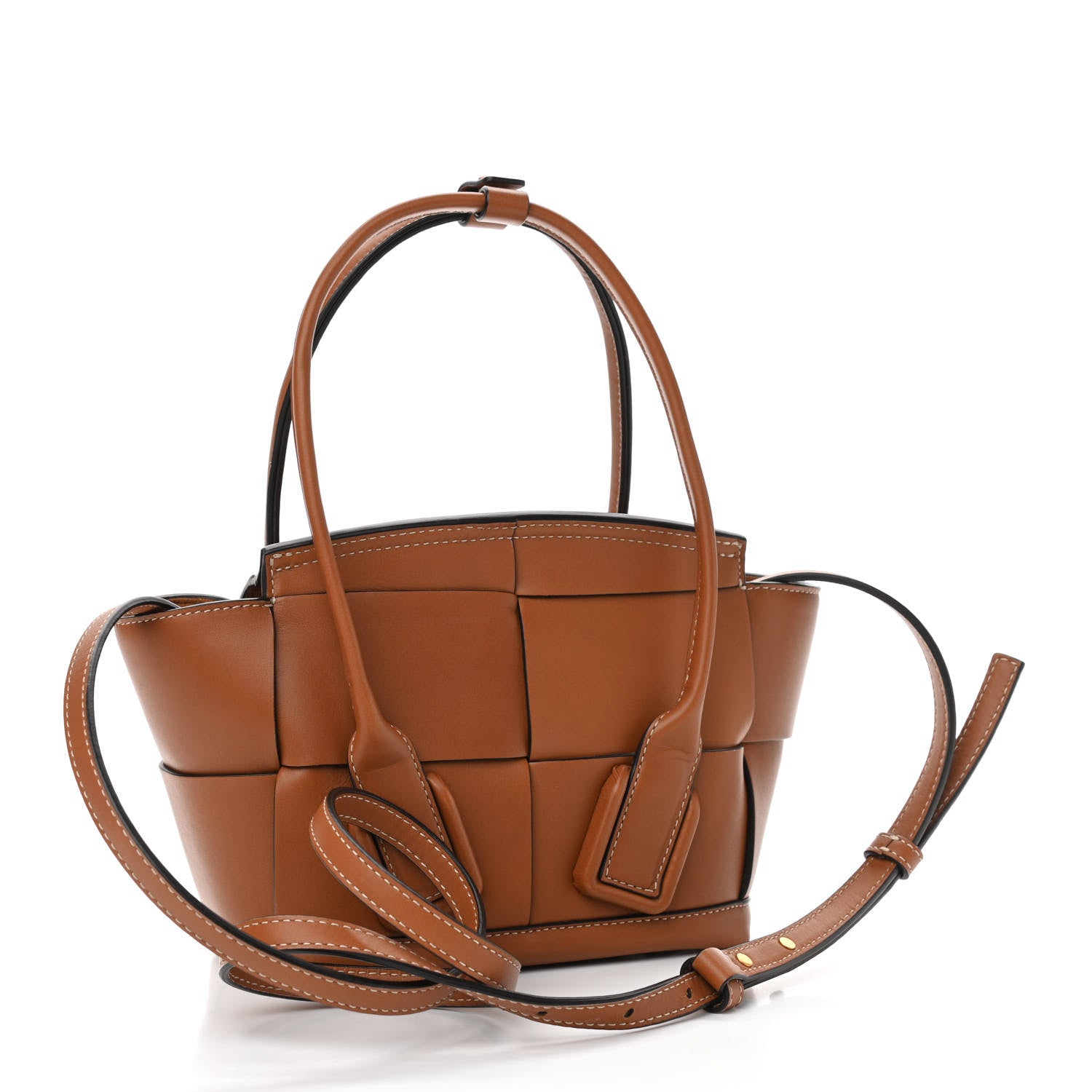 Bottega Veneta French Calfskin Maxi Intrecciato Mini Arco Wood 3 of 11