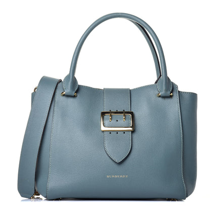 Burberry Soft Grain Calfskin Medium Buckle Tote Celadon Blue 2 of 16
