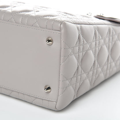 Christian Dior Lambskin Cannage Medium Lady Dior Grey 9 of 10