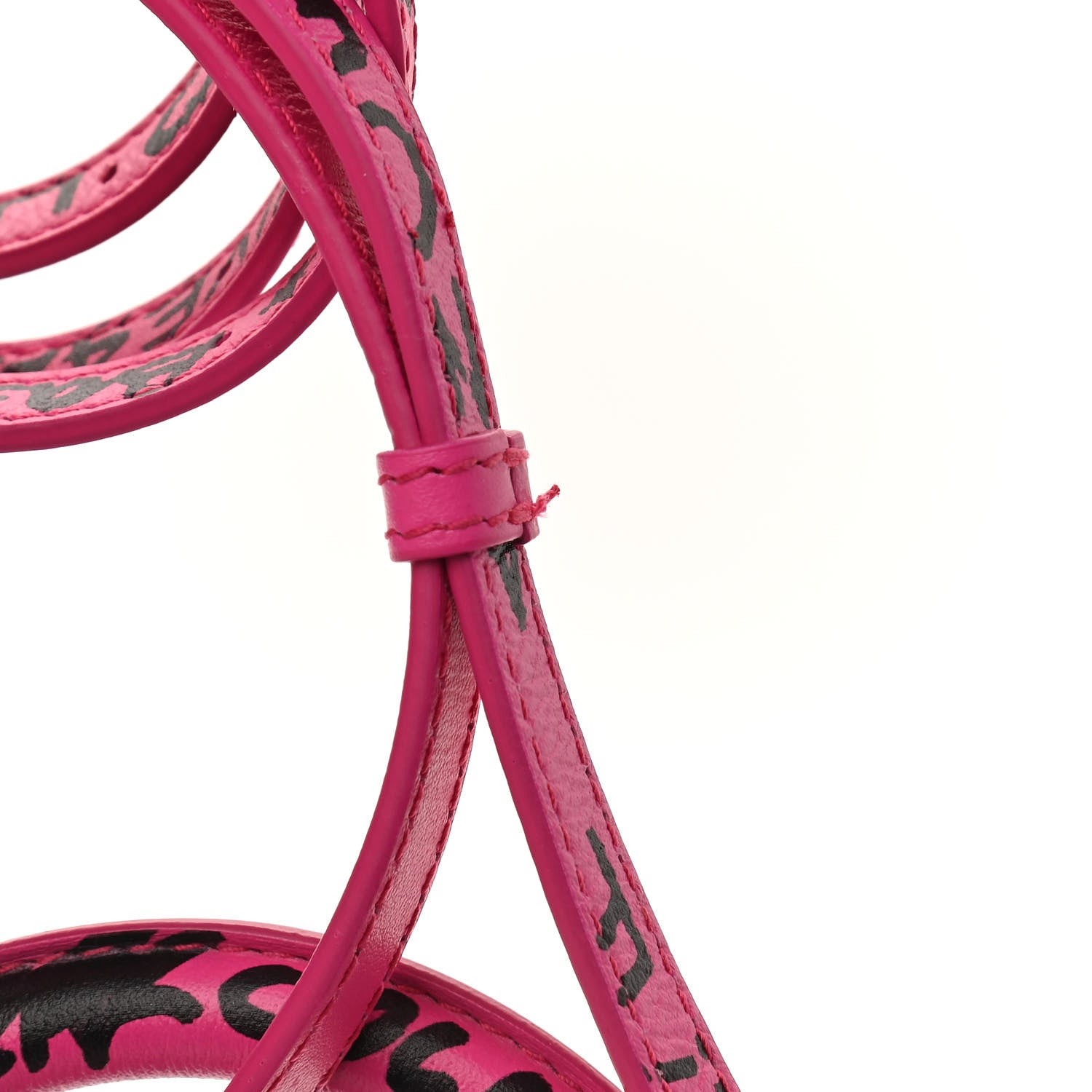 Balenciaga Smooth Calfskin Graffiti Hourglass Top Handle Bag XS Acid Fuchsia Black 11 of 11