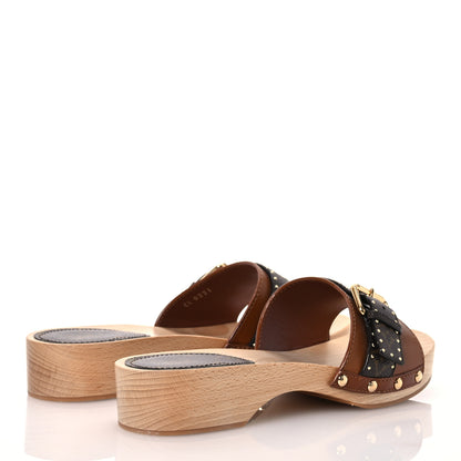 Louis Vuitton Calfskin Monogram Cottage Mule 40 Cognac 4 of 9