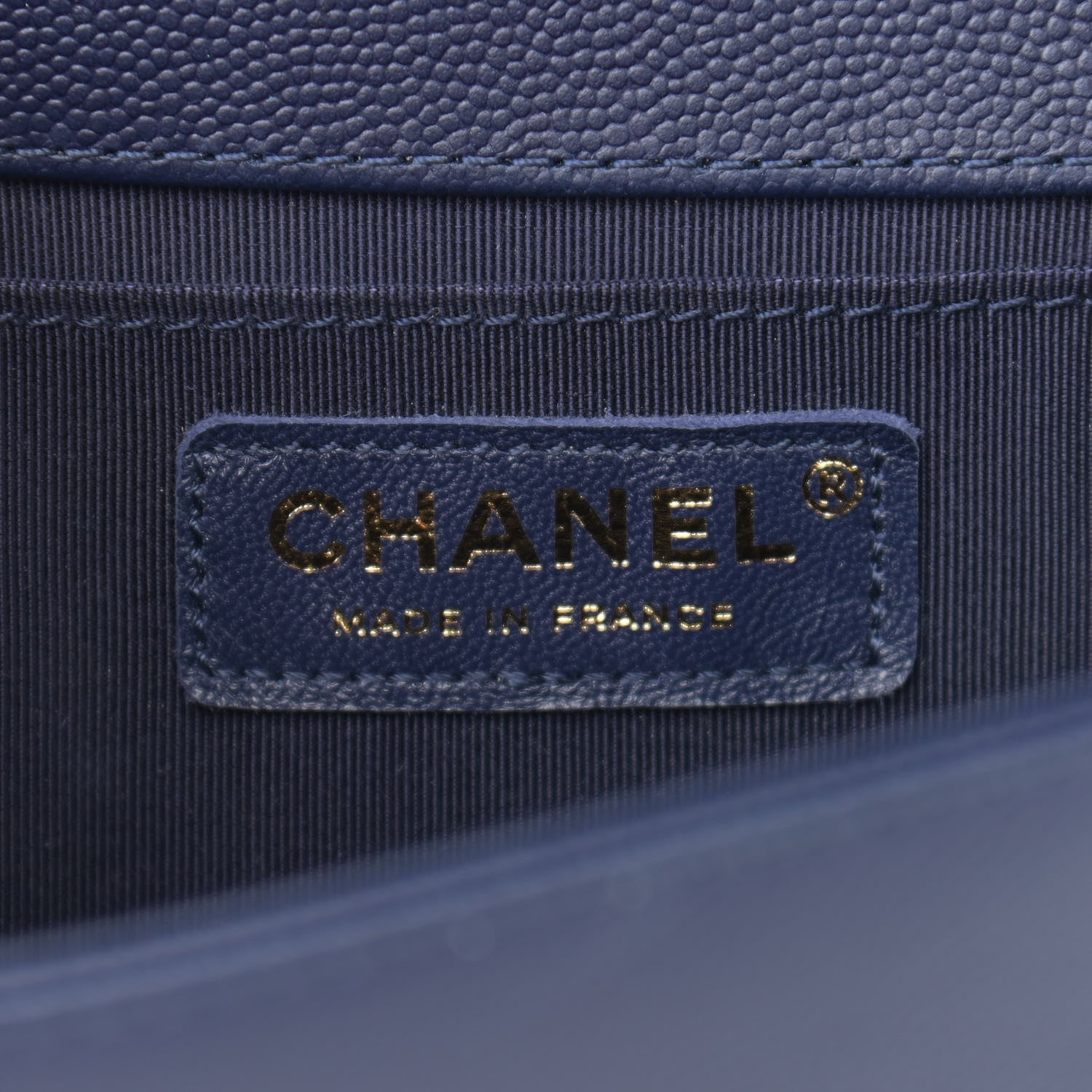 Chanel Caviar Quilted Medium Boy Flap Navy 8 of 11