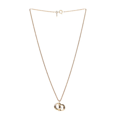 Christian Dior Metal CD Logo Necklace Gold 3 of 4
