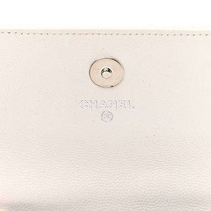 Chanel Caviar Quilted My Everything Belt Flap Card Holder White 6 of 16