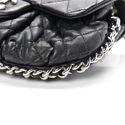 Chanel Washed Lambskin Quilted Mini Chain Around Flap Black 9 of 9