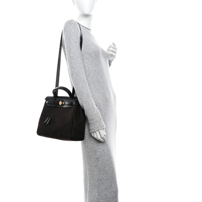 Hermes Military Toile Vache Hunter Herbag Zip Retourne 31 PM Black Ebene 2 of 10