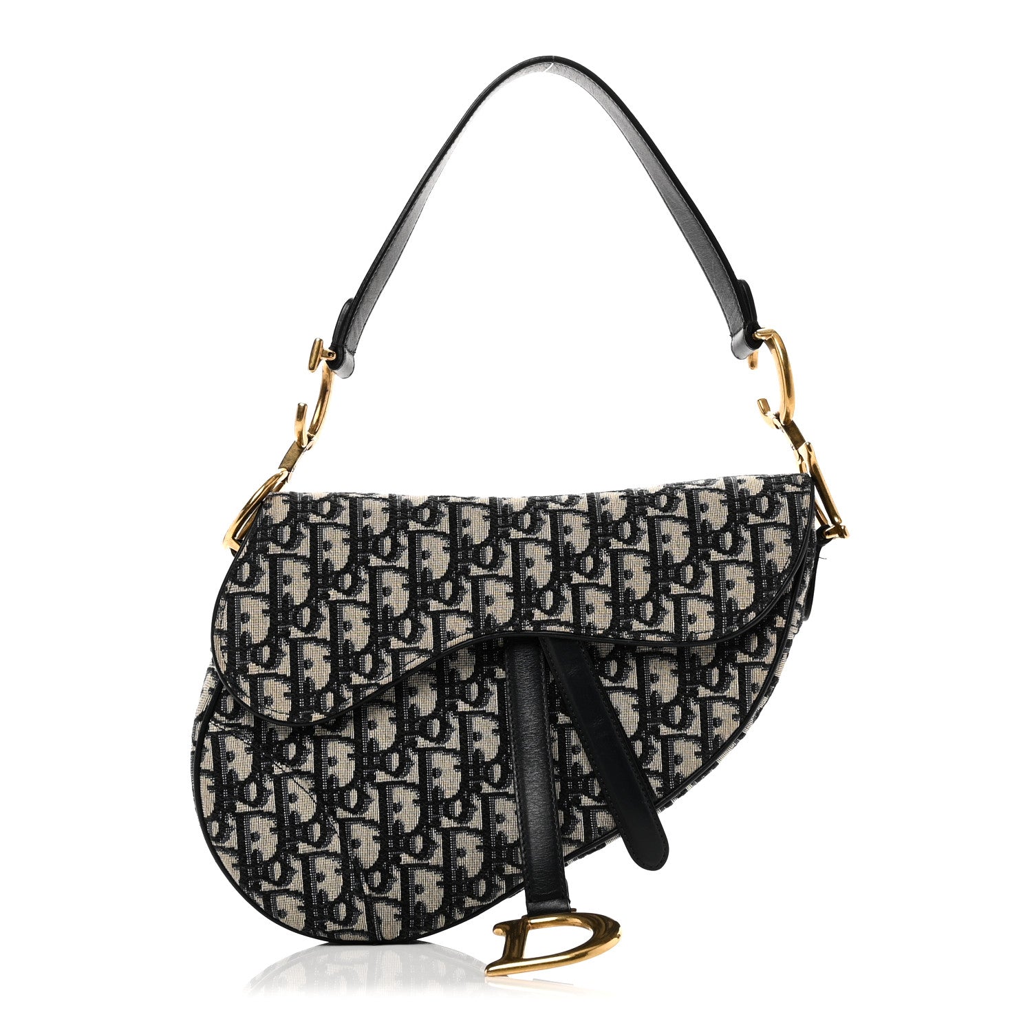 Christian Dior Oblique Saddle Bag Blue 1 of 11