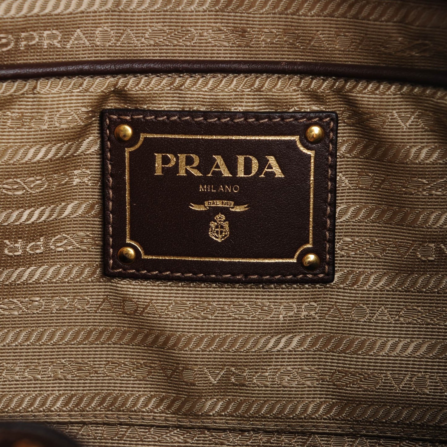 Jacquard Logo Tote Corda Bruciato