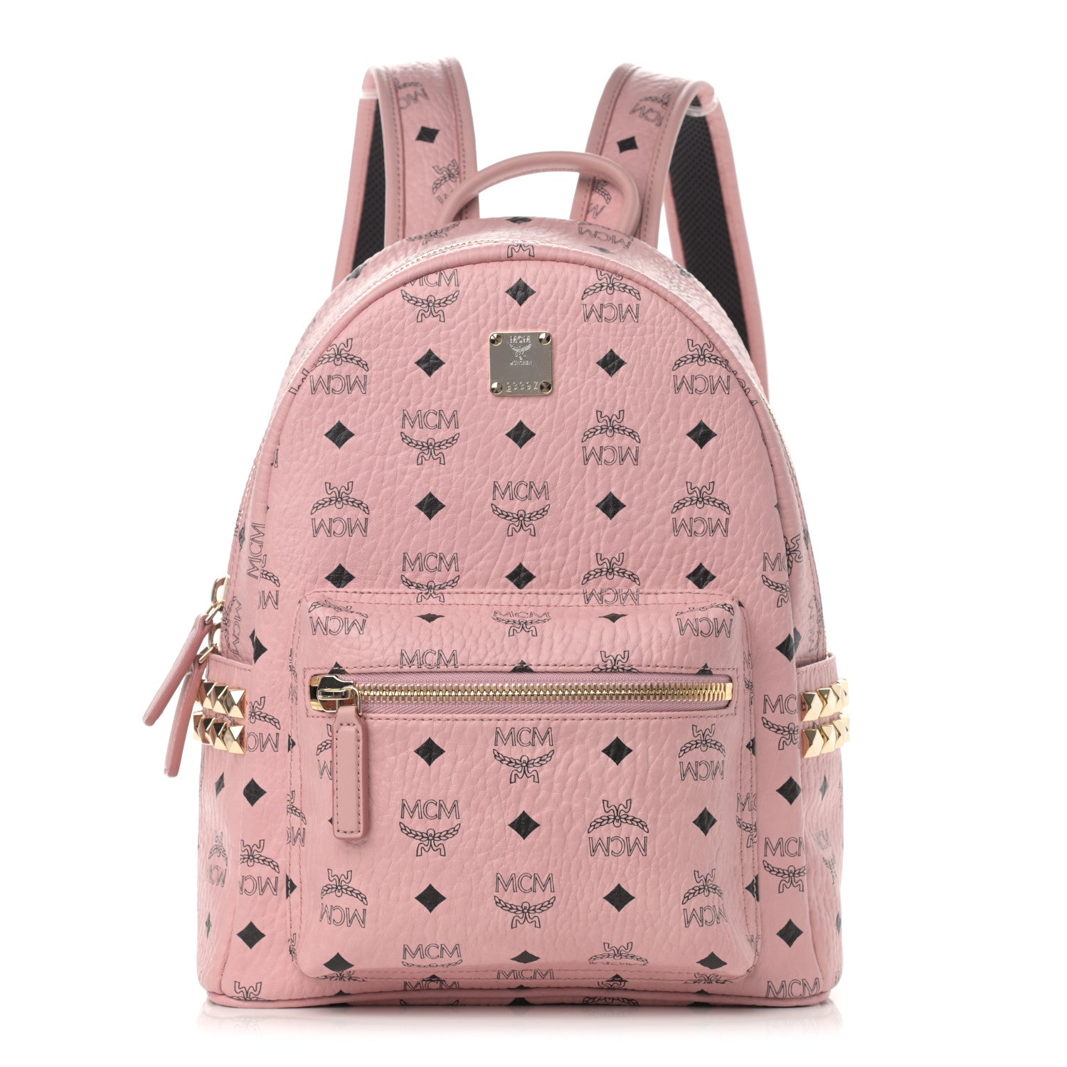 MCM Visetos Small Side Stud Stark Backpack Soft Pink 1 of 14