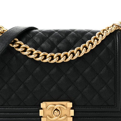 Chanel Caviar Quilted Medium Boy Flap Black 8 of 10