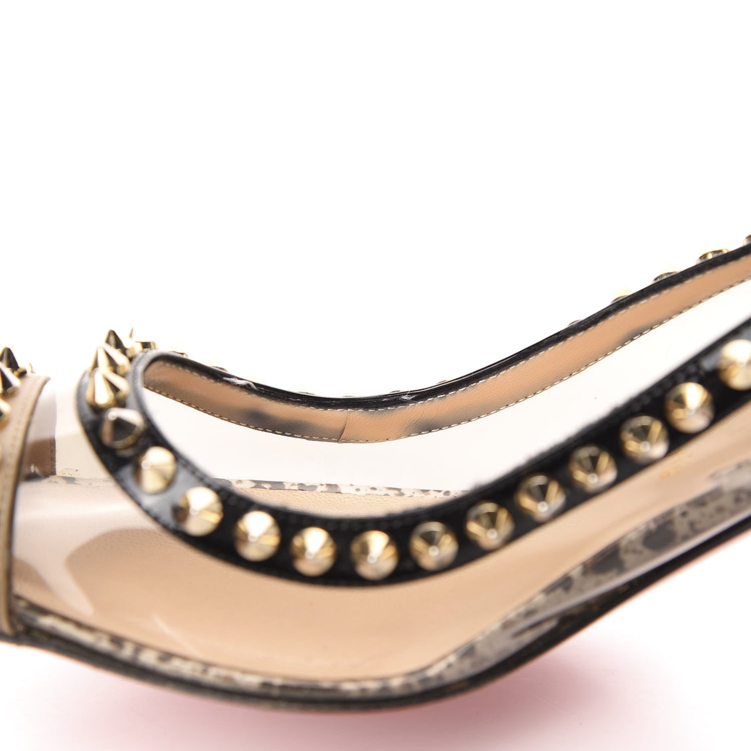 Christian Louboutin Patent Cosmo PVC Manovra 70 Pumps 37.5 White Smoke 8 of 14