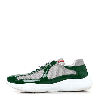 Prada Patent America's Cup Patchwork Sneakers 39.5 Green 1 of 9