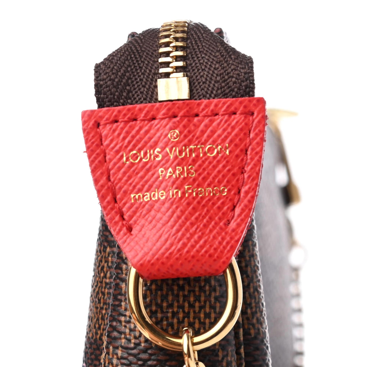 Damier Ebene 2019 Christmas Animation Mini Pochette Accessories Red