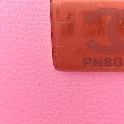 Chanel Lambskin Quilted Bi-Color Mini Top Handle Rectangular Flap Black Lilac 7 of 12