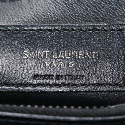 Saint Laurent Calfskin Y Quilted Monogram Monochrome Small Loulou Chain Satchel Black 6 of 11