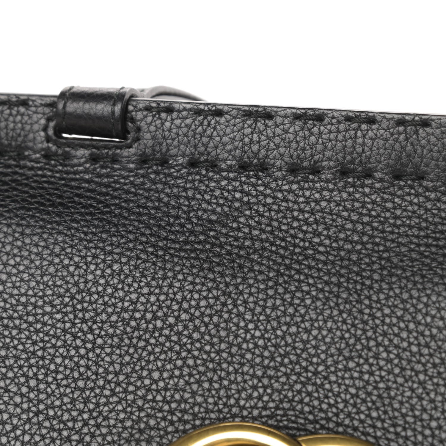 Gucci Calfskin Small GG Marmont Top Handle Bag Black 15 of 15