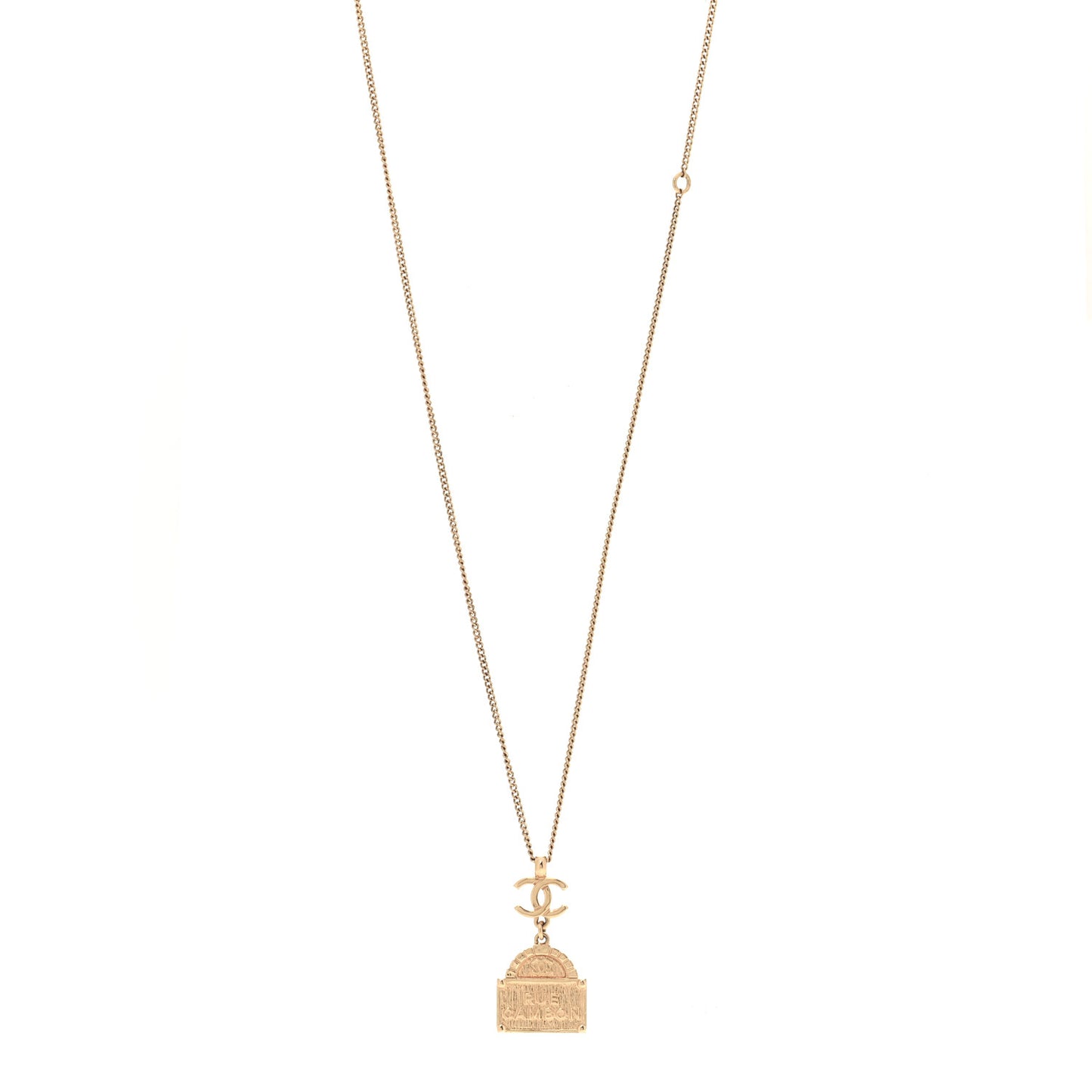 Metal CC Rue Cambon Necklace Gold