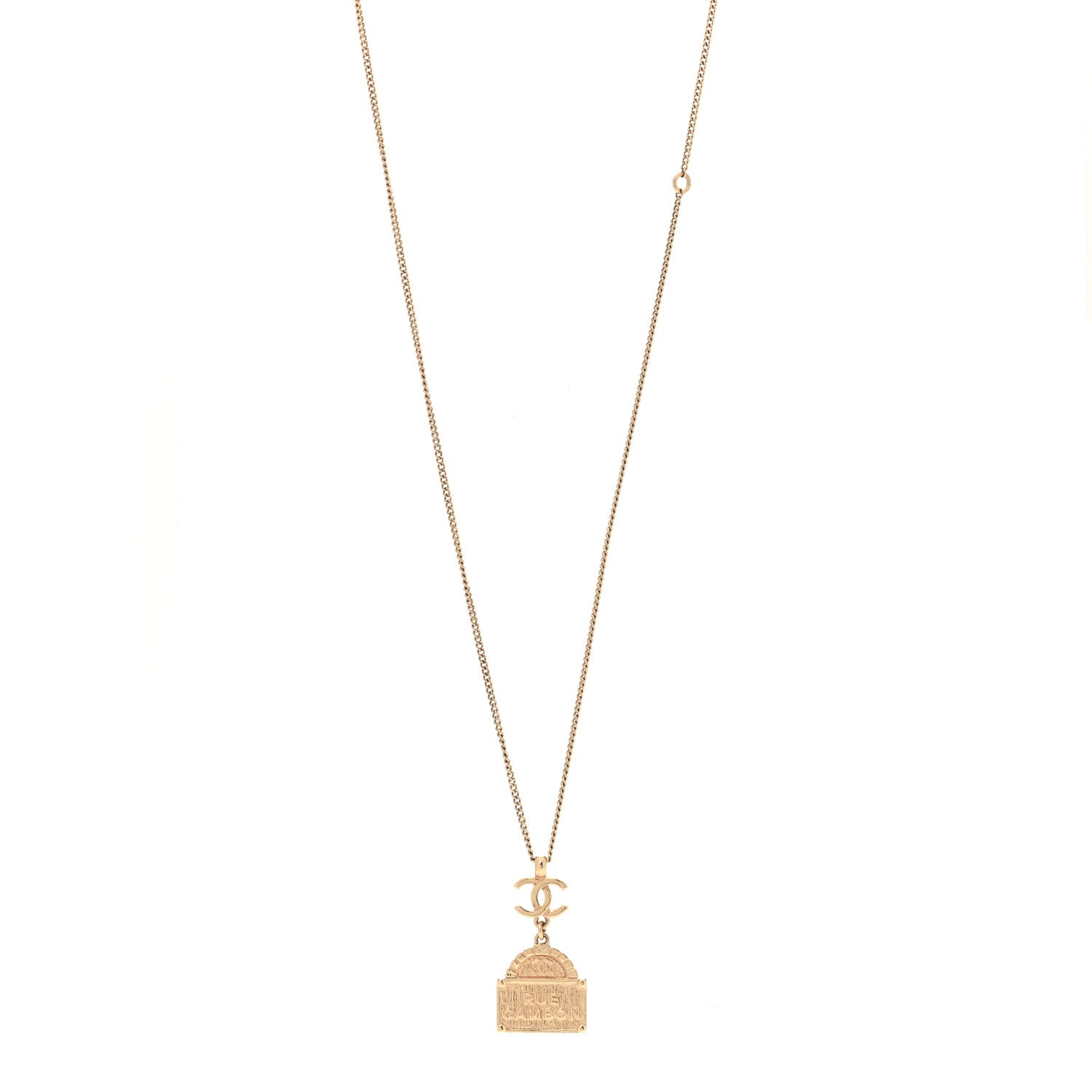 Chanel Metal CC Rue Cambon Necklace Gold 1 of 6