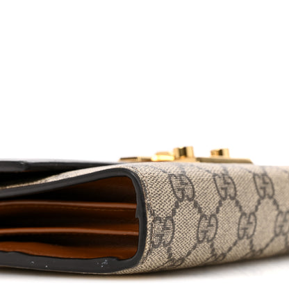 Gucci GG Supreme Monogram Calfskin Mini Padlock Shoulder Bag Beige Black Cuir 8 of 15