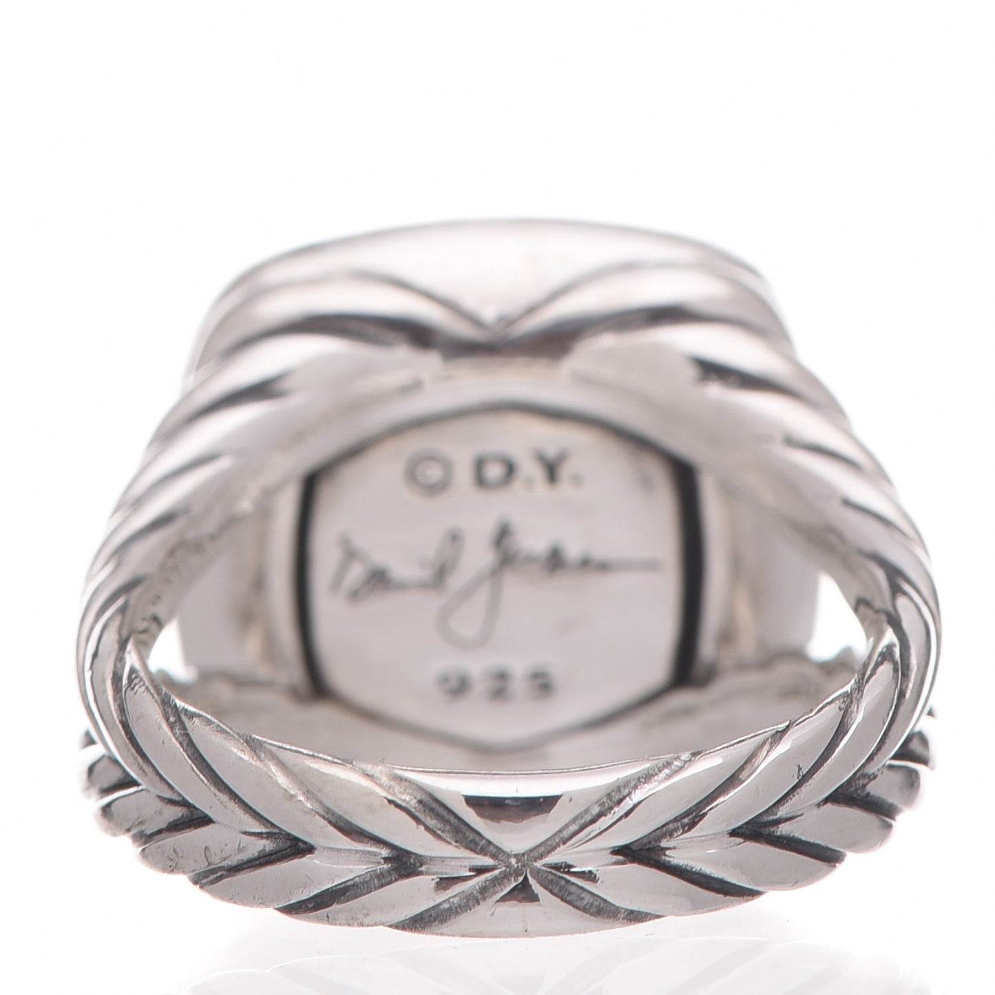Sterling Silver Diamond Black Onyx 11mm Albion Ring 48 4.5