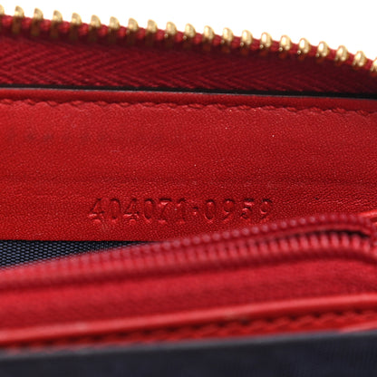 Gucci GG Supreme Monogram Blooms Zip Around Wallet Blue Red 7 of 15