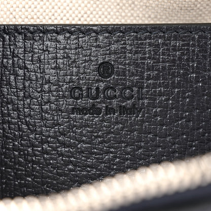 Gucci GG Supreme Monogram Textured Dollar Calfskin Web Small Ophidia Dome Shoulder Bag Beige Blue 6 of 10