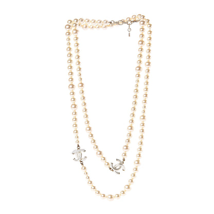 Chanel Graduated Pearl CC Long Necklace Gold 3 of 5
