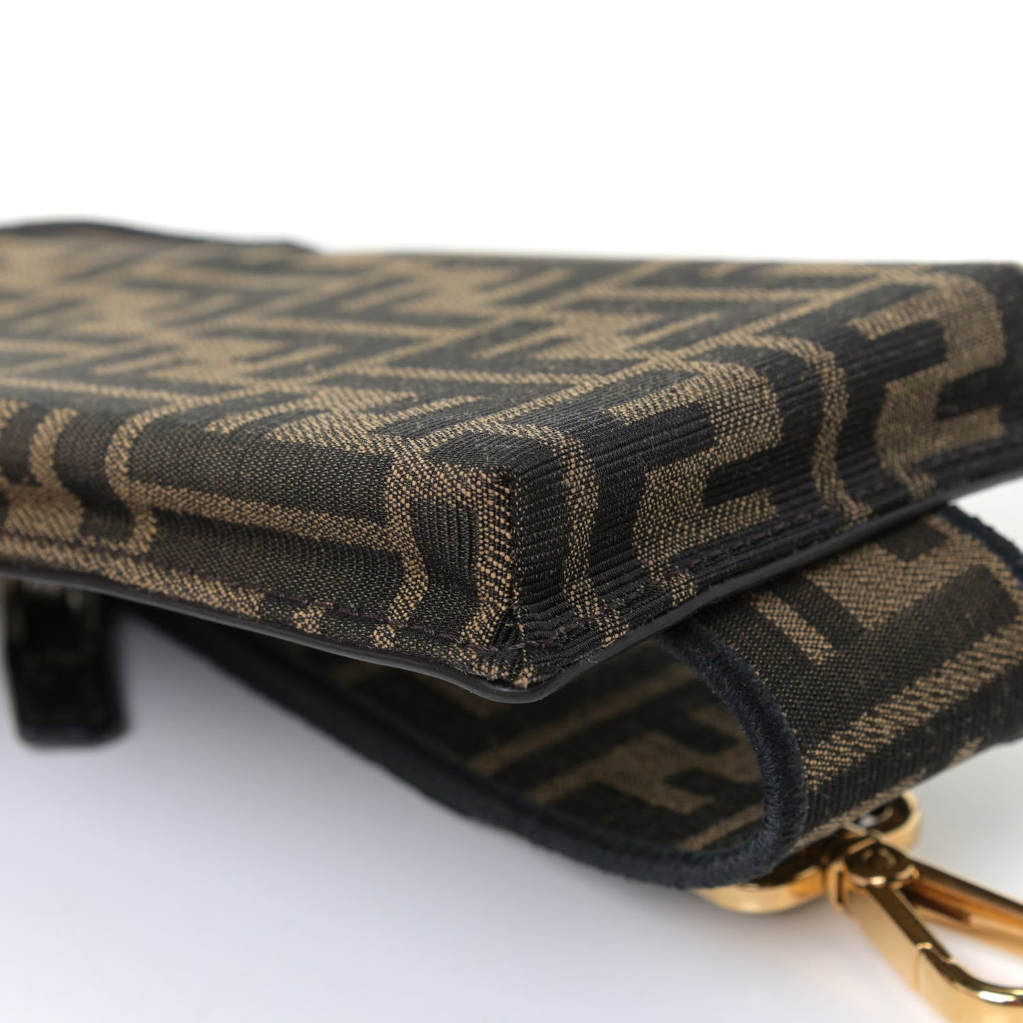 Fabric Jacquard FF 1974 Cell Pocket Strap You Tobacco Moro Black