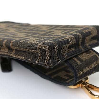 Fendi Fabric Jacquard FF 1974 Cell Pocket Strap You Tobacco Moro Black 6 of 11