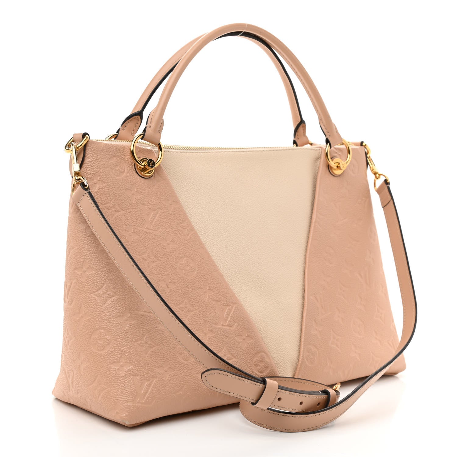 Louis Vuitton Empreinte V Tote MM Beige Rose Creme 3 of 7