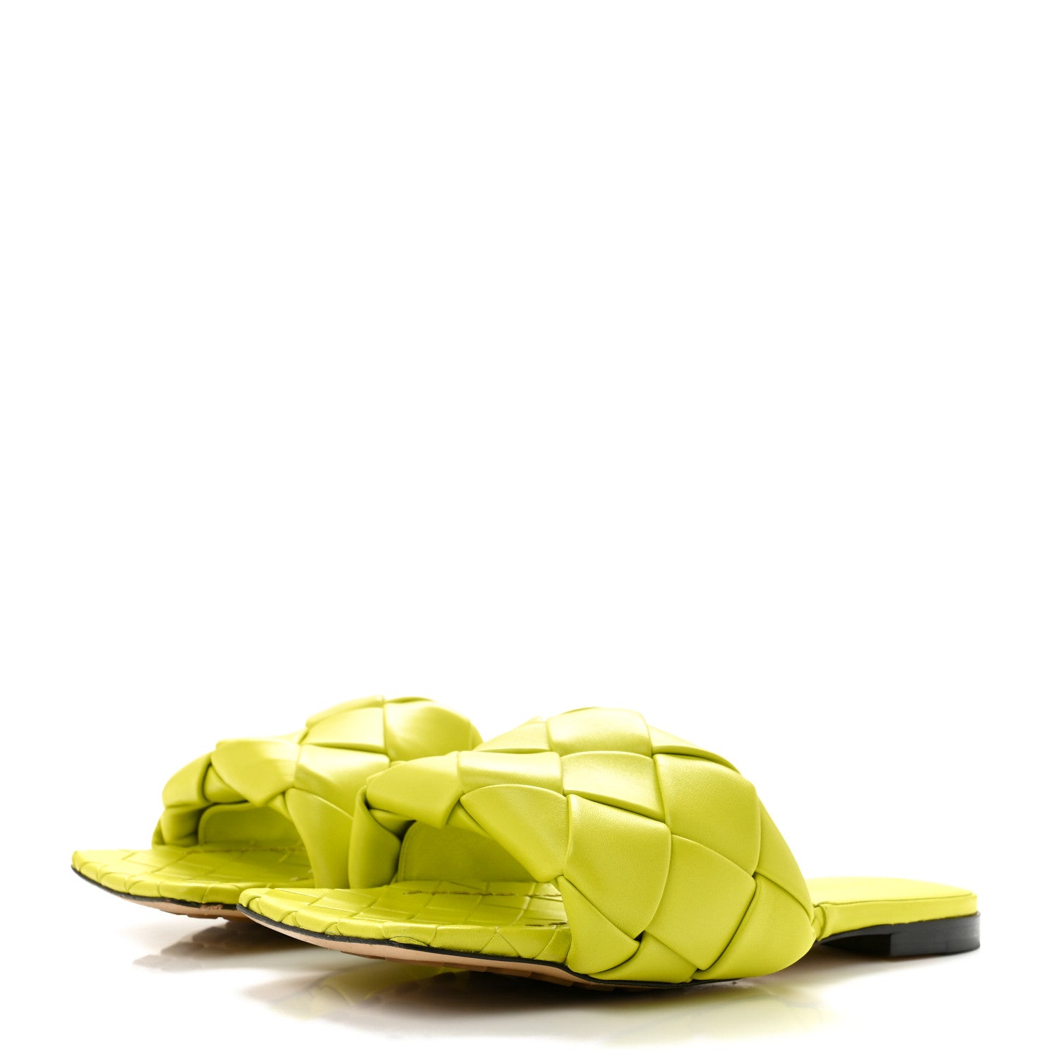 Bottega Veneta Nappa Maxi Intrecciato Lido Flat Sandals 38.5 Kiwi 4 of 10