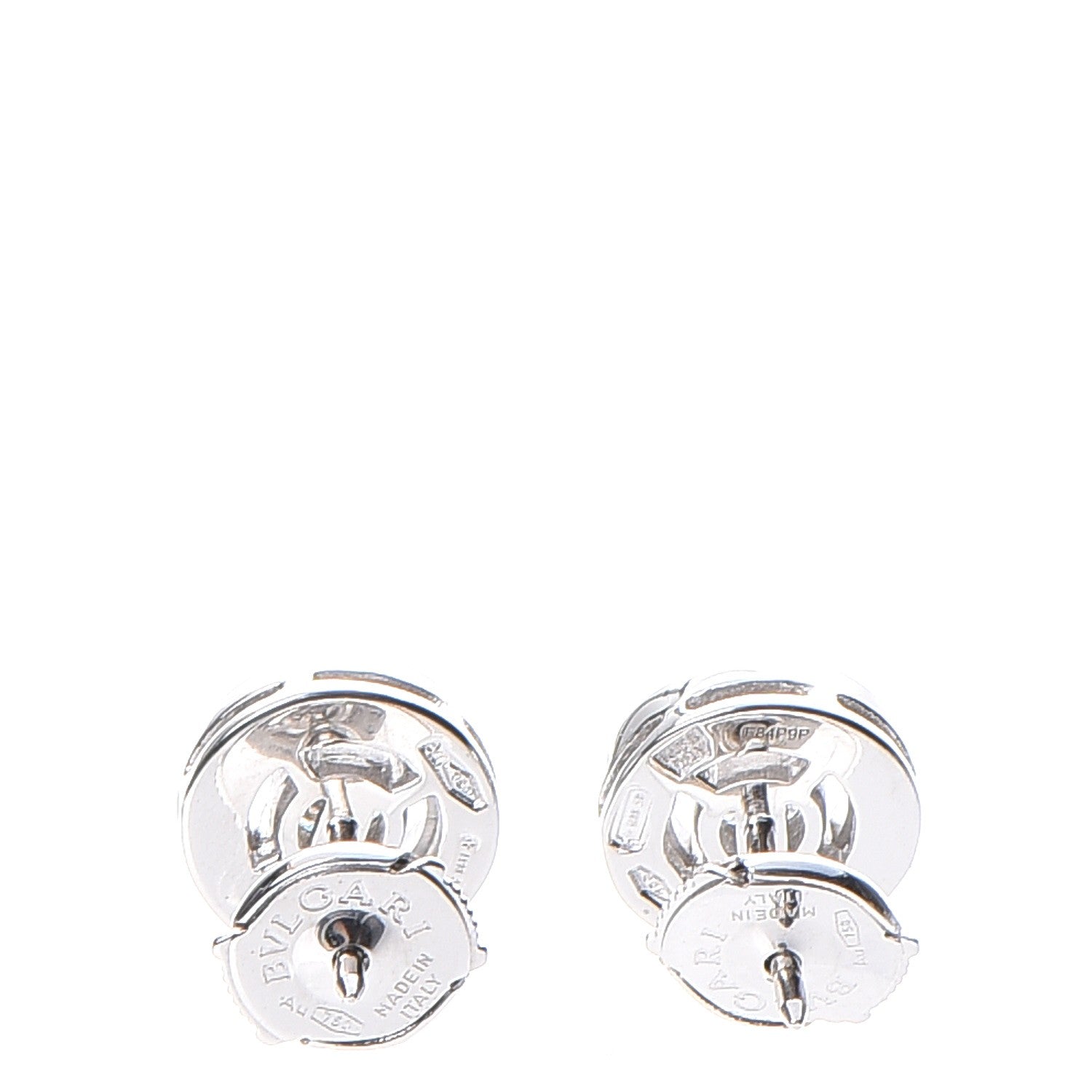 Bulgari BVLGARI 18K White Gold Diamond Stud Earrings 3 of 10