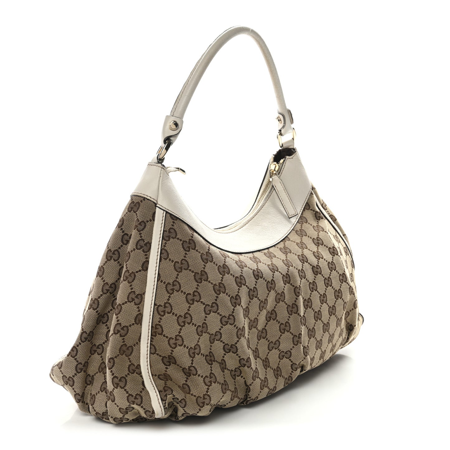 Monogram Large D Gold Hobo Off White