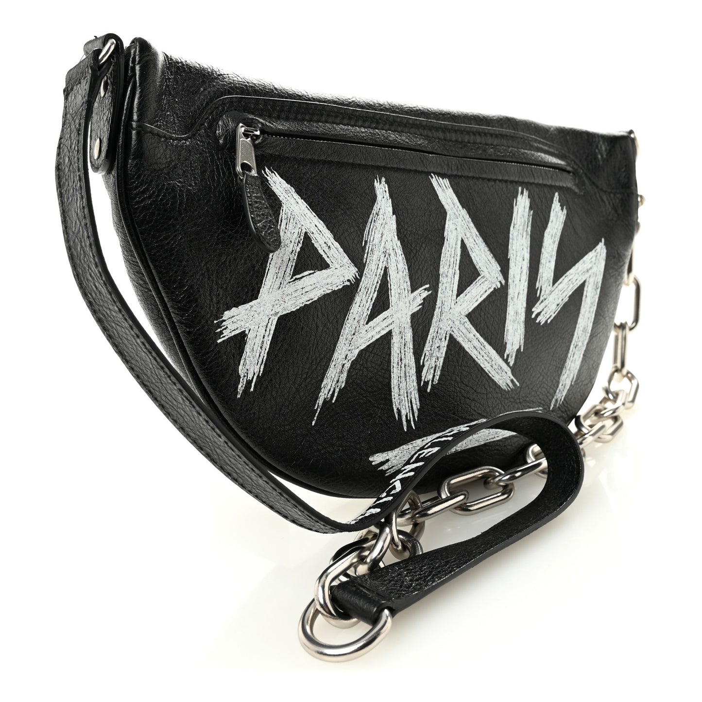 Agneau Arena Graffiti All Over XS Souvenir Belt Bag Black White