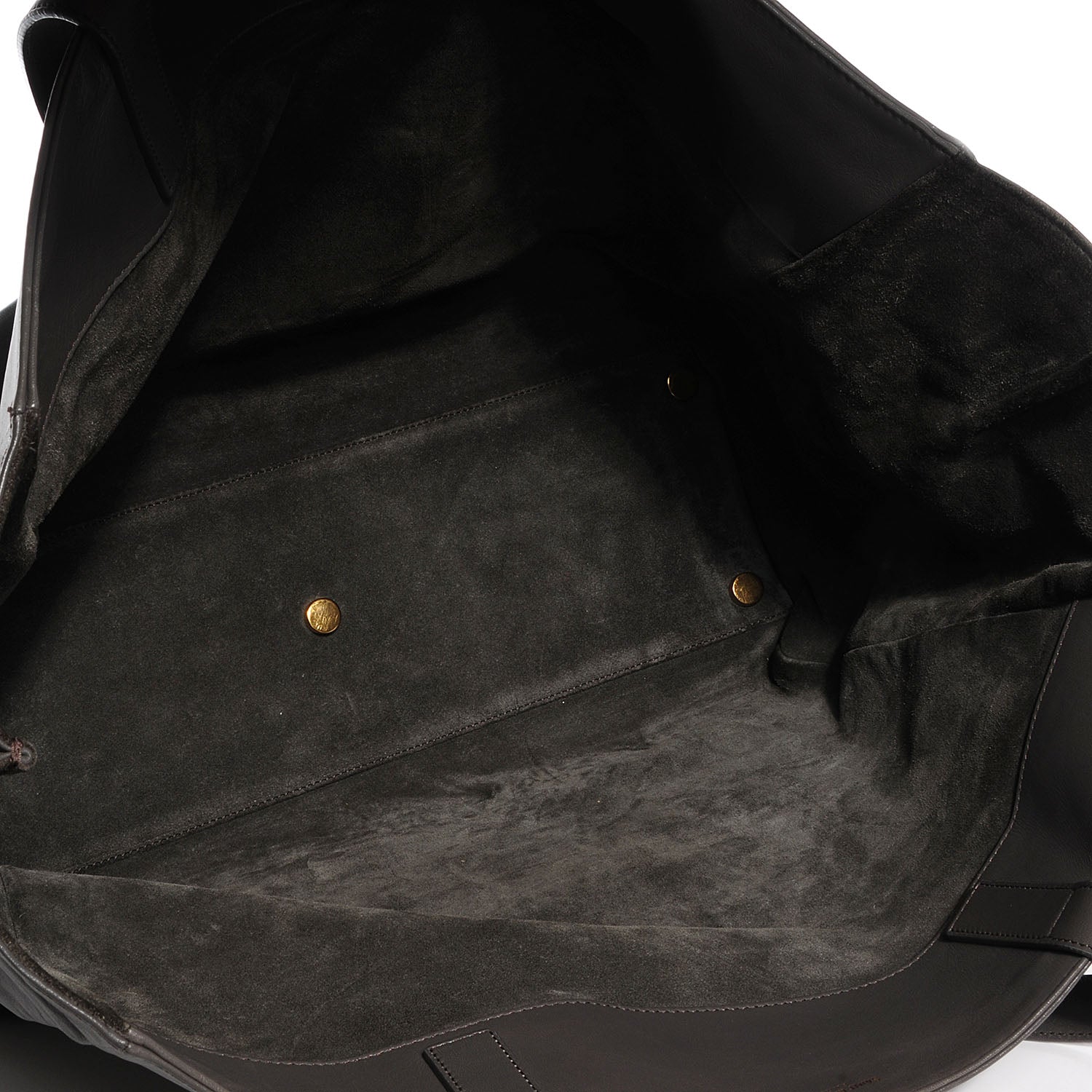 Saint Laurent Leather Reversible East West Shopping Tote Dark Grey 5 of 7