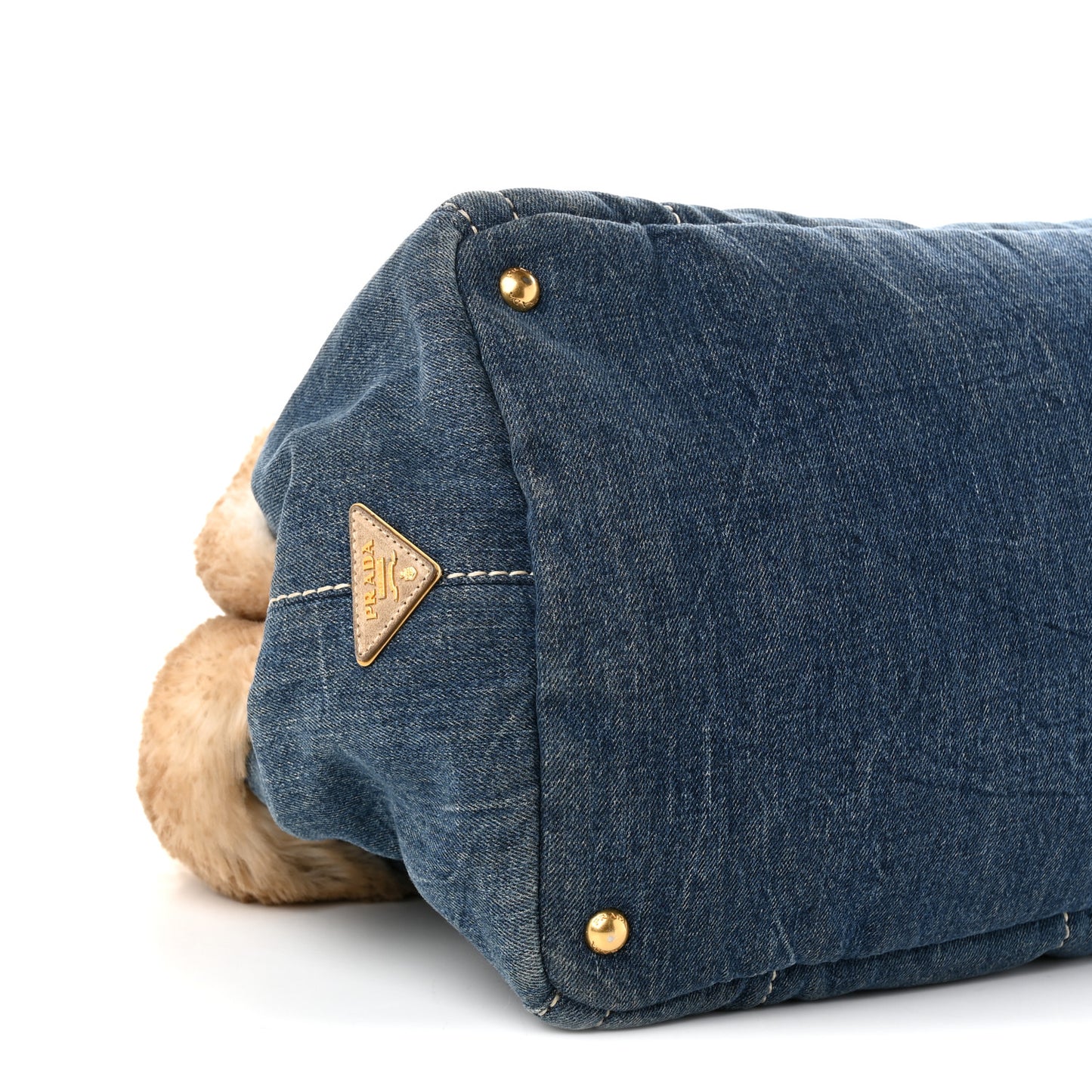 Denim Eco Lapin Logo Tote Avio Cipria