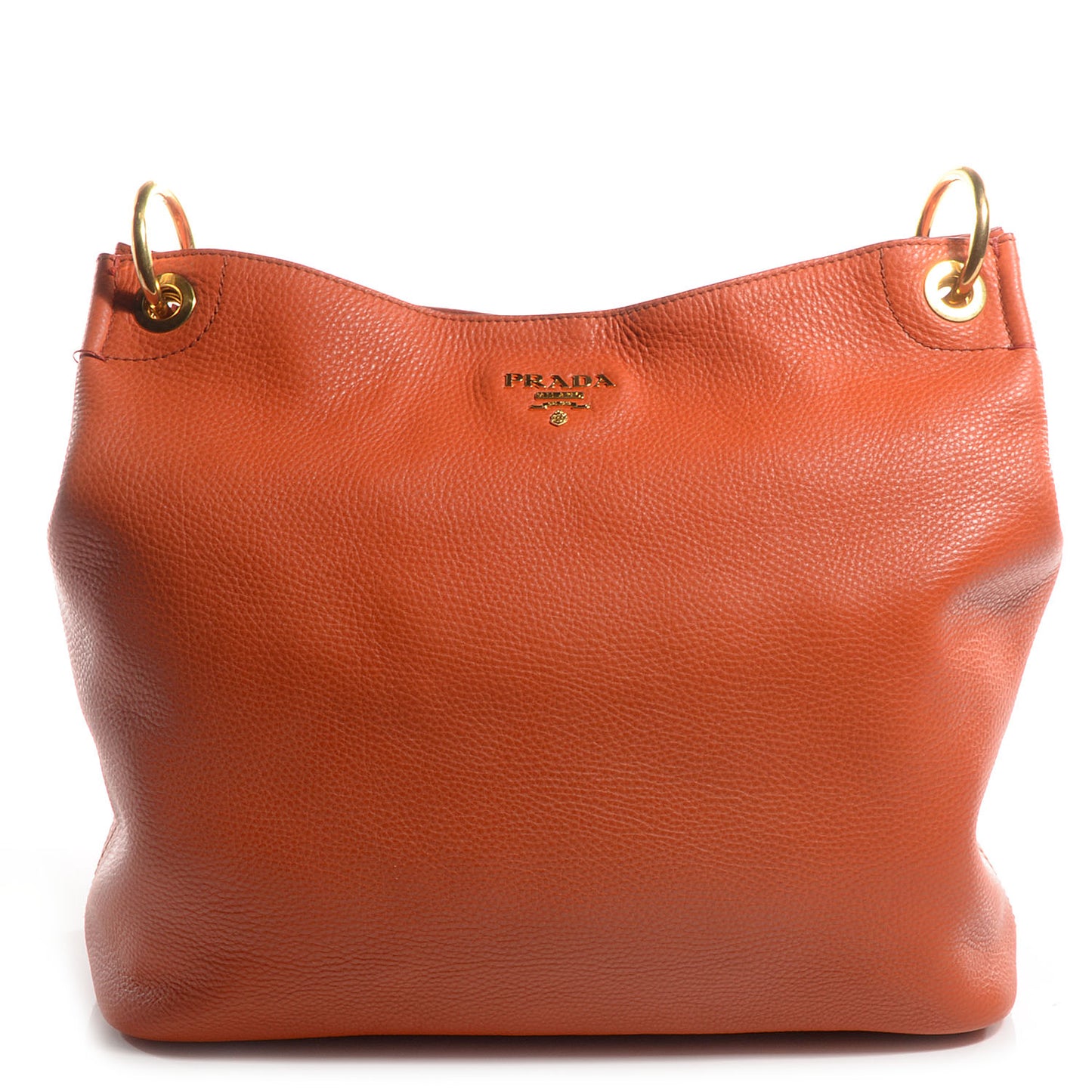 Vitello Daino Leather Large Hobo Papaya