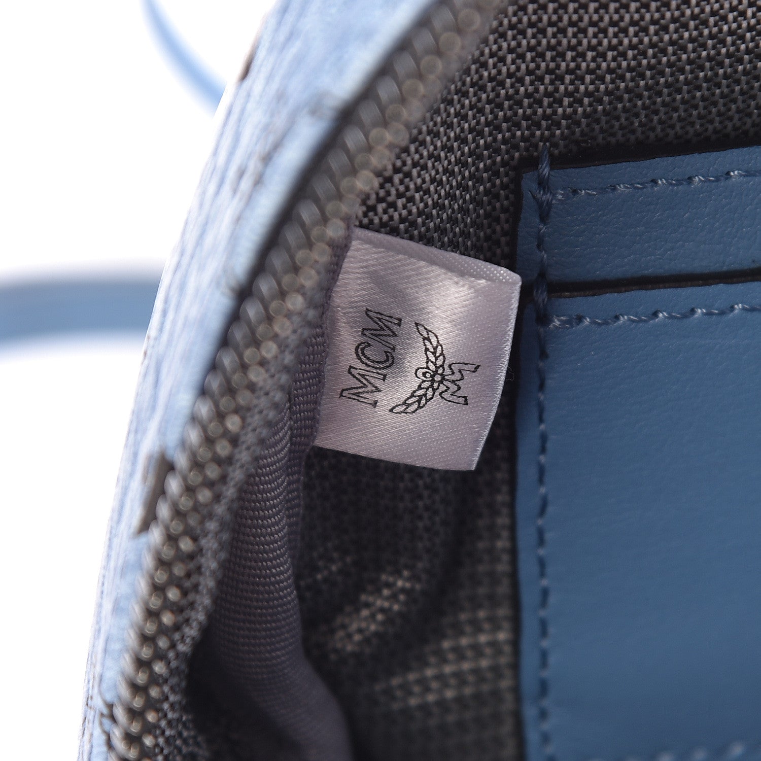 MCM Visetos Side Stud Mini Stark Backpack Blue 6 of 10